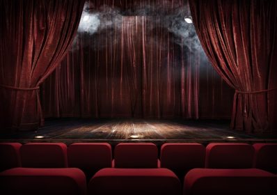 دانلود پرده های قرمز صحنه تئاتر جادویی نمایش Spotlight