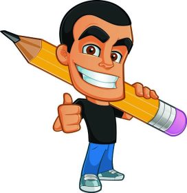 دانلود تصویرگر سمپاتیک یا کاریکاتوریست ، دارای نقاشی مدادی است