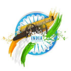 دانلود توپ براق با سکته مغزی رنگ پرچم ملی و چرخ Ashoka برای جشن روز استقلال هند