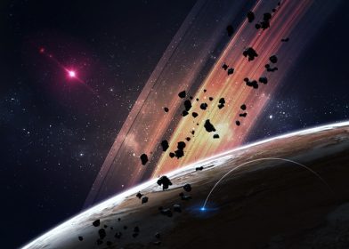 دانلود سیارات روی سحابی در فضا. عناصر این تصویر که توسط NASA_003 تهیه شده است