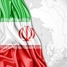 دانلود پرچم ایران از ابریشم و نقشه جهانی پس زمینه_001