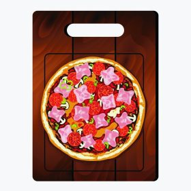 دانلود پیتزا روی تخته روی یک پس زمینه سفید. EPS10