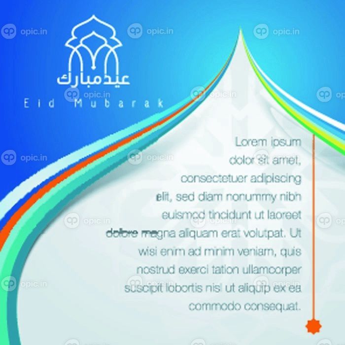 دانلود گنبد مسجد رنگارنگ عید مبارک