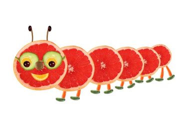 دانلود مفهوم غذای خلاقانه. خنده دار کریپور کوچک ساخته شده از میوه ها و سبزیجات