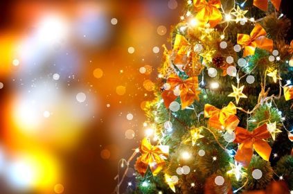 دانلود تعطیلات کریسمس مفهوم پس زمینه انتزاعی با درخت کریسمس تزئینی