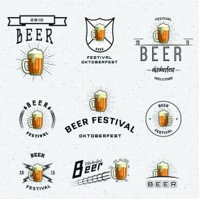 دانلود لوگو جشنواره آبجو لوگو و برچسب برای هر استفاده، قالب لوگو و عناصر طراحی برای خانه آبجو، بار، میخانه، شرکت آبجو، آبجوسازی، تی
