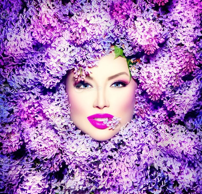 دانلود مد مدل زیبایی دختر با رنگ سبیل رنگ مو. مدل زن زیبا دروغ گفتن در Bloomin