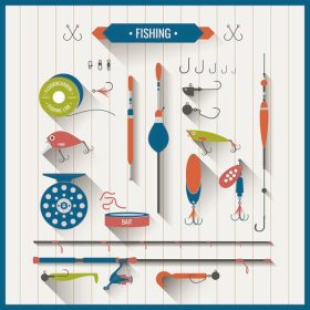 دانلود حلقه ماهیگیری ، قلاب ، شناور ، خط ماهیگیری ، فریب ، طعمه. نمادها و تصاویر برای طراحی ، وب سایت ، اینفوگرافیک ، پوستر ، تبلیغات