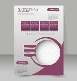 دانلود الگوی بروشور بروشور تجارت. پوستر A4 قابل ویرایش برای طراحی ، آموزش ، ارائه ، وب سایت ، جلد مجله. رنگ بنفش_001