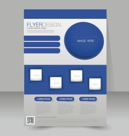 دانلود الگوی بروشور بروشور تجارت. پوستر A4 قابل ویرایش برای طراحی ، آموزش ، ارائه ، وب سایت ، جلد مجله. رنگ آبی_002