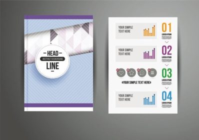 دانلود Flyer، Templates Design Brochure. زمینه هندسی چکیده زمینه های مدرن. ارائه ، بروشور یا Flyer Concept Infographic