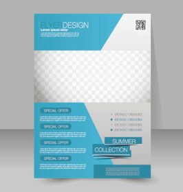دانلود الگوی بروشور بروشور تجارت. پوستر A4 قابل ویرایش برای طراحی ، آموزش ، ارائه ، وب سایت ، جلد مجله. رنگ آبی_004