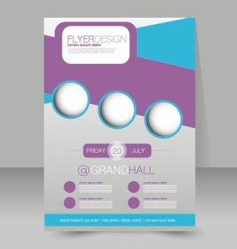 دانلود الگوی بروشور بروشور تجارت. پوستر A4 قابل ویرایش برای طراحی ، آموزش ، ارائه ، وب سایت ، جلد مجله. رنگ آبی و بنفش و آبی