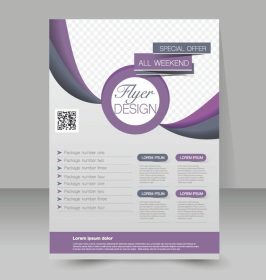 دانلود قالب بروشور بروشور تجارت. پوستر A4 قابل ویرایش برای طراحی ، آموزش ، ارائه ، وب سایت ، جلد مجله. رنگ بنفش_002