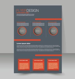 دانلود الگوی بروشور بروشور تجارت. پوستر A4 قابل ویرایش برای طراحی ، آموزش ، ارائه ، وب سایت ، جلد مجله. رنگ نارنجی و خاکستری