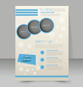 دانلود الگوی بروشور بروشور تجارت. پوستر A4 قابل ویرایش برای طراحی ، آموزش ، ارائه ، وب سایت ، جلد مجله. رنگ آبی_003