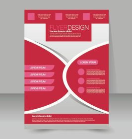 دانلود قالب بروشور بروشور تجارت. پوستر A4 قابل ویرایش برای طراحی ، آموزش ، ارائه ، وب سایت ، جلد مجله. رنگ قرمز