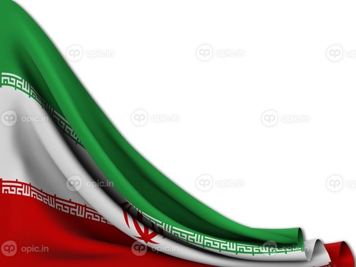 دانلود پرچم ایران برای ایجاد فضایی با زمینه سفید حرکت کرد