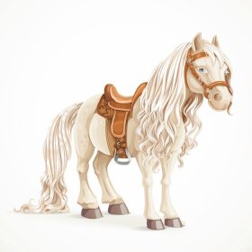 دانلود اسب اسب کوچک کوچولوی ناز جدا شده بر روی زمینه سفید