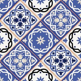 دانلود الگوی تکه های بدون درز زیبا از کاشی های تزئینی رنگارنگ مراکش ، زیور آلات. می توان برای تصویر زمینه ، الگوی پر کردن ، پس زمینه صفحه وب ، surfac_002 استفاده کرد