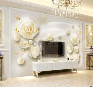 دانلود طرح گل اصلی زیبا و سفید گلهای زیبا دیوار نقاشی تزئینی ساده