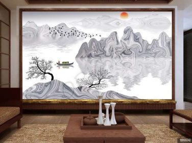 دانلود طرح کاغذ دیواری دیوار چینی جدید چشم انداز رایگان نقاشی چینی