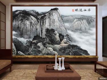 دانلود طرح کاغذ دیواری نقاشی جدید چینی ، نقاشی جوهر ، چشم انداز ، هوشان ، دیوار پس زمینه چشم انداز