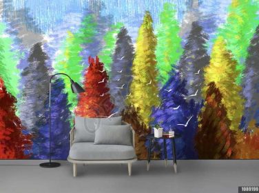 دانلود طرح کاغذ دیواری دیوار پس زمینه نقاشی تصفیه روغن جنگل انتزاعی اروپا