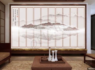 دانلود طرح کاغذ دیواری سبک چینی مفهومی جدید چینی تصور هنری جوهر تلویزیون دیواری پس زمینه مبل