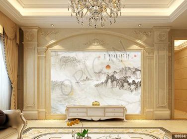 دانلود طرح کاغذ دیواری سنگ مرمر با سبک جدید چینی alpine marble wall_002
