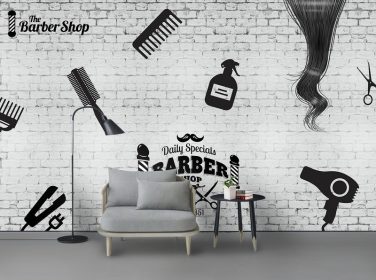 دانلود دیواری پس زمینه فروشگاه آرایشگری روند دست اروپایی و آمریکایی