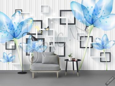 دانلود طرح کاغذ دیواری دیوار زمینه پس زمینه گل ساده برجسته 3D