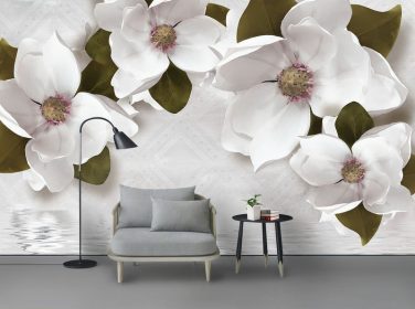 دانلود دیوار پس زمینه گل 3D مینیمالیستی مدرن