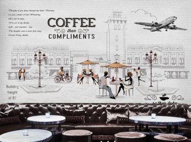 دانلود یکپارچهسازی با سیستمعامل شهر پرنعمت ساخته شده دیوار پس زمینه کافه دست کشیده