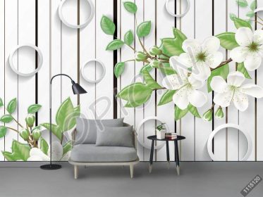 دانلود طرح کاغذ دیواری مدرن 3D سه بعدی دیوار زمینه برجسته گل برجسته