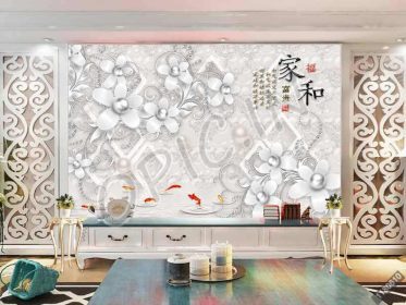 دانلود طرح کاغذ دیواری خانه و غنی از گل الماس لوکس ماهی زیبا ماهی دیوار دیوار زمینه
