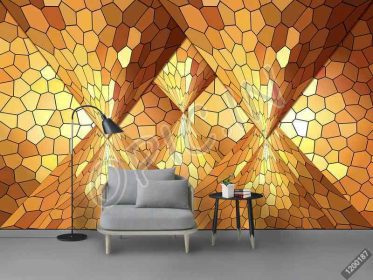 دانلود طرح کاغذ دیواری موزاییک چند ضلعی مدرن شیک فلزی دیوار زمینه زمینه مخروطی