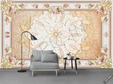 دانلود طرح کاغذ دیواری نقاشی برجسته مینیمالیستی گل گلی نقاشی نقاشی دیواری اتاق نشیمن
