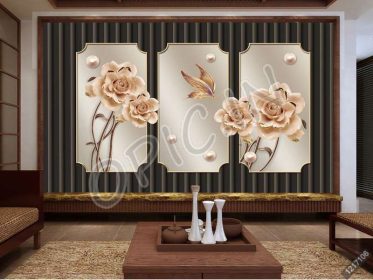 دانلود طرح کاغذ دیواری دیوار چینی پروانه پروانه گل به سبک چینی