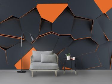 دانلود دیواره پس زمینه بلوک رنگی هندسی انتزاعی 3D مدرن حداقلی