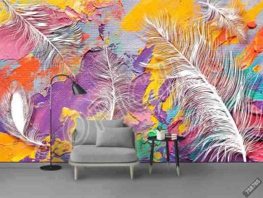 دانلود طرح کاغذ دیواری هنر مدرن رنگ روغن آبرنگ پر تلویزیون دیوار زمینه پس زمینه