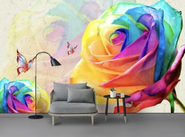 دانلود دیوار پس زمینه پروانه گل مینیمالیستی مدرن