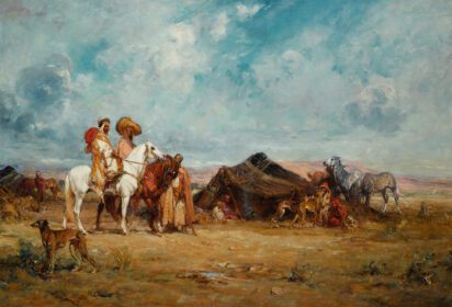 نقاشی کلاسیک A Desert Encampment 1908