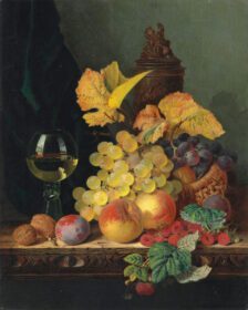 نقاشی کلاسیک رومر، انگور، هلو، آلو، تمشک و