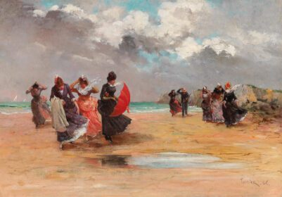 نقاشی کلاسیک طوفان نزدیک می شود 1886