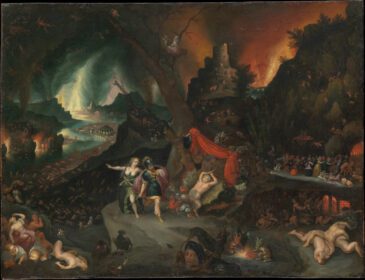 نقاشی کلاسیک آینیاس و سیبیل در دنیای زیرین دهه 1630