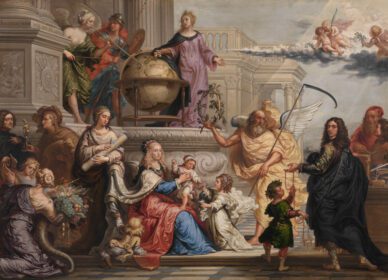 نقاشی کلاسیک ستایش تمثیلی از تولد یک شاهزاده 1659