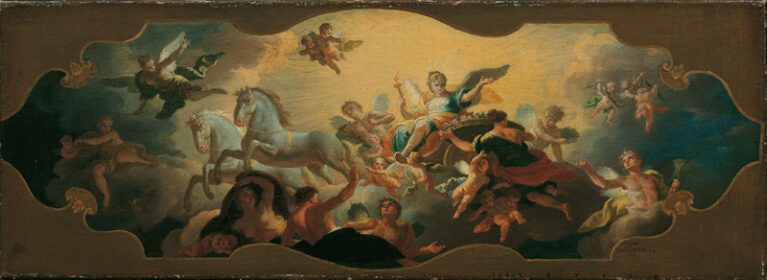 نقاشی کلاسیک Allegorie des Morgens; Aurora im Triumphwagen 1747