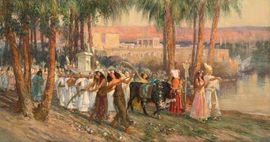 نقاشی کلاسیک یک صفوف مصری 1902