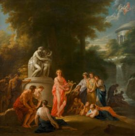 نقاشی کلاسیک Apollo spielt auf der Lyra im Kreis der Hirten Entwurf fü